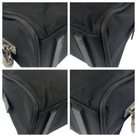 PRADA Tessuto triangular black nylon shoulder bag mini - Picture 3 of 9